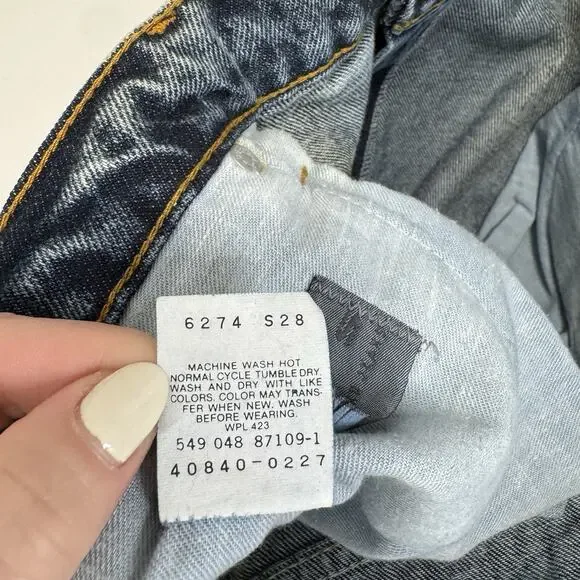 Vintage Levi's Mens Jeans 42x30 Blue Cotton Tapered Leg Deadstock Made in USA - Picture 16 of 16